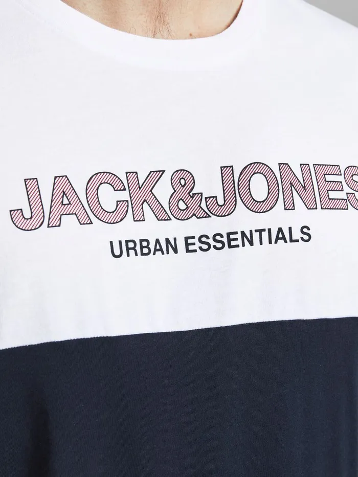 Tshirts JACK and JONES Mens ORGANIC COTTON BLEND TSHIRT White White For Sale