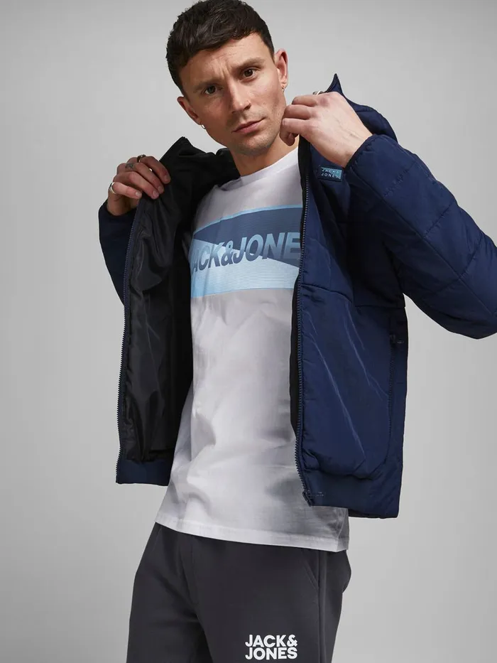 Tshirts JACK and JONES Mens ORGANIC COTTON SLIM FIT TSHIRT White White On Sale