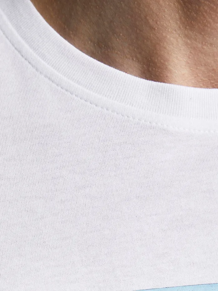Tshirts JACK and JONES Mens ORGANIC COTTON SLIM FIT TSHIRT White White On Sale