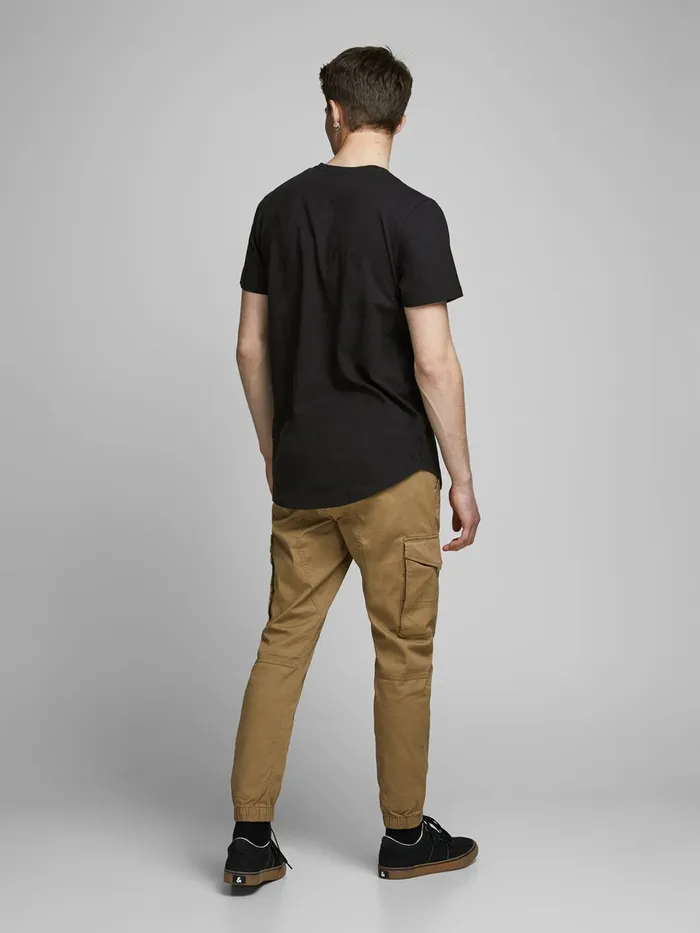 Tshirts JACK and JONES Mens ORGANIC COTTON TSHIRT Black Black Cheap On Sale