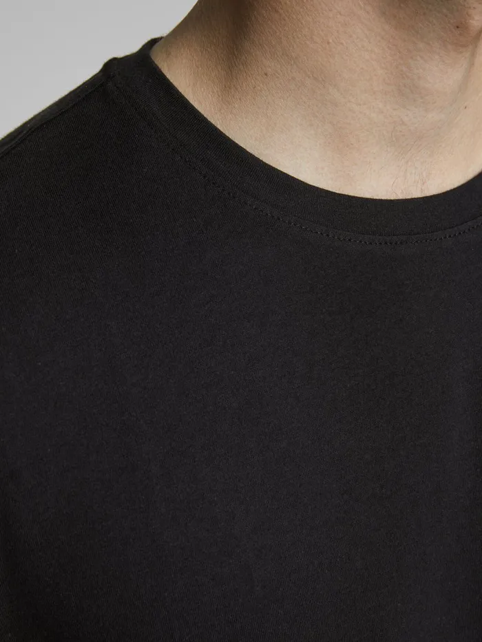 Tshirts JACK and JONES Mens ORGANIC COTTON TSHIRT Black Black Cheap On Sale
