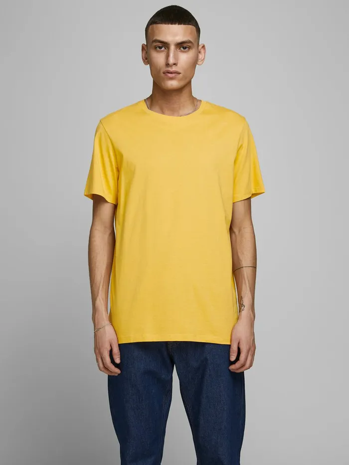Tshirts JACK and JONES Mens ORGANIC COTTON TSHIRT Yellow Yolk Yellow Near Me