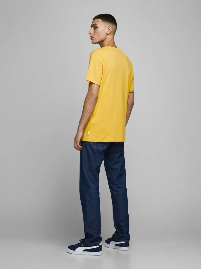 Tshirts JACK and JONES Mens ORGANIC COTTON TSHIRT Yellow Yolk Yellow Near Me