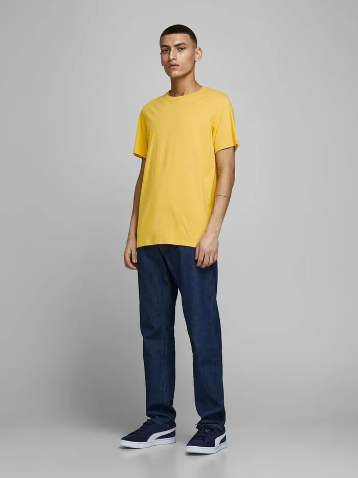 Tshirts JACK and JONES Mens ORGANIC COTTON TSHIRT Yellow Yolk Yellow Near Me