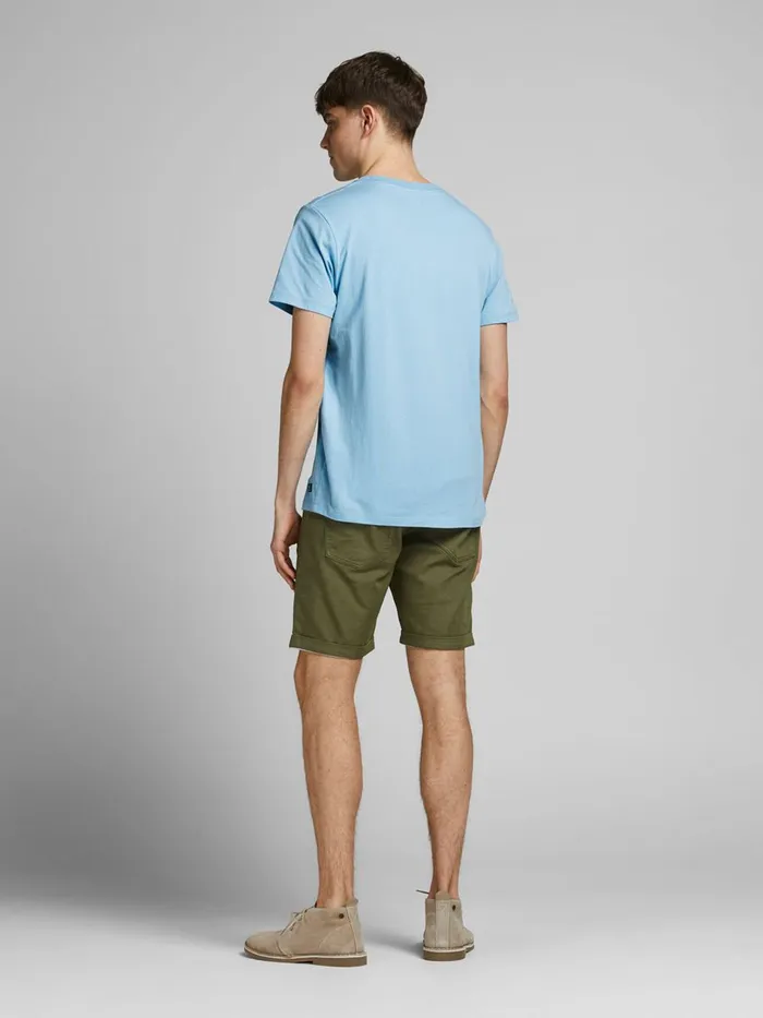 Tshirts JACK and JONES Mens REGULAR FIT CRACKLE PRINT TSHIRT Blue Dusk Blue Gift for Friend