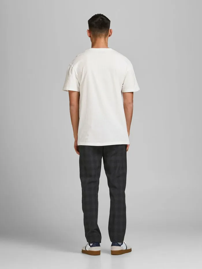 Tshirts JACK and JONES Mens RELAXED FIT SKULL PRINT TSHIRT White Cloud Dancer Gift Ideas