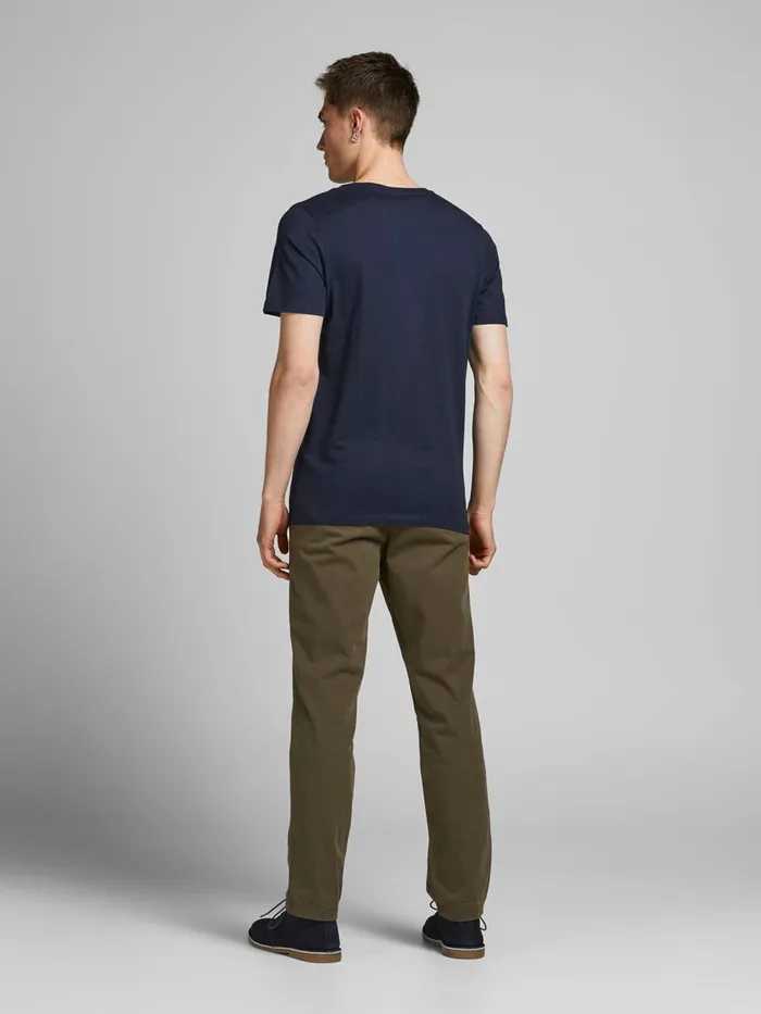 Tshirts JACK and JONES Mens SLIM FIT CHEST LOGO TSHIRT Blue Navy Blazer Cheap On Sale