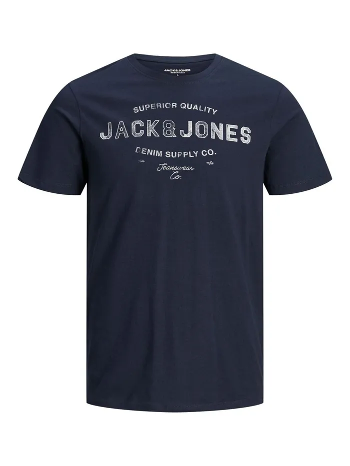 Tshirts JACK and JONES Mens SLIM FIT CHEST LOGO TSHIRT Blue Navy Blazer Cheap On Sale