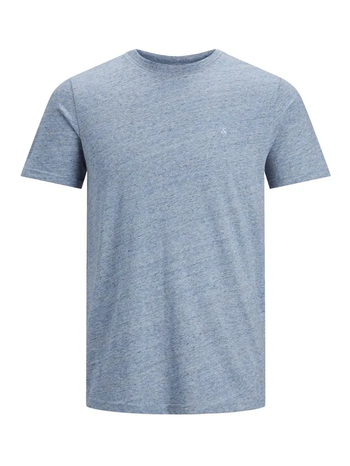 Tshirts JACK and JONES Mens SLIM FIT MELANGE TSHIRT Blue Faded Denim Cheap On Sale