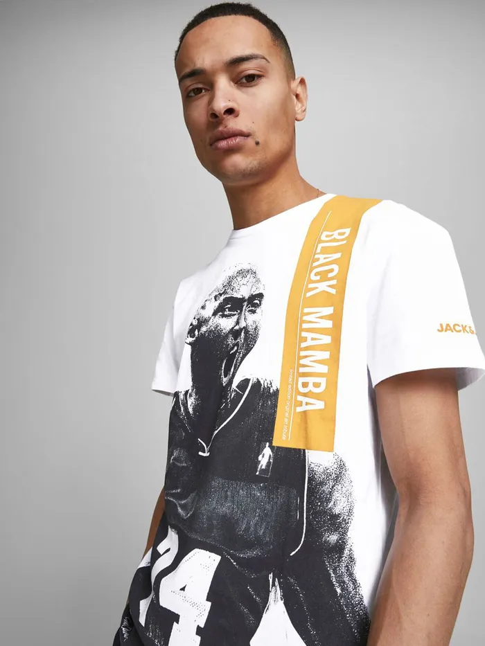 Tshirts JACK and JONES Mens SPORTY TSHIRT White White Near Me