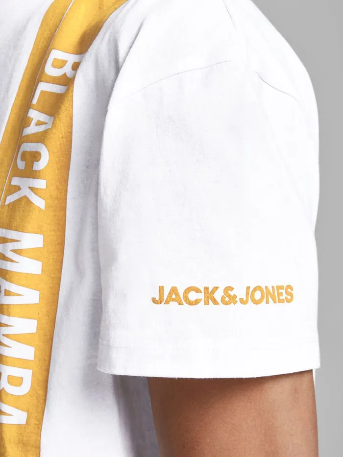 Tshirts JACK and JONES Mens SPORTY TSHIRT White White Near Me