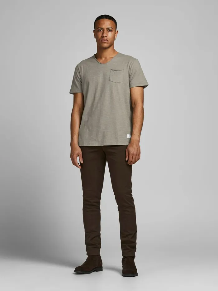 Tshirts JACK and JONES Mens VNECK TSHIRT Green New Sage For Sale