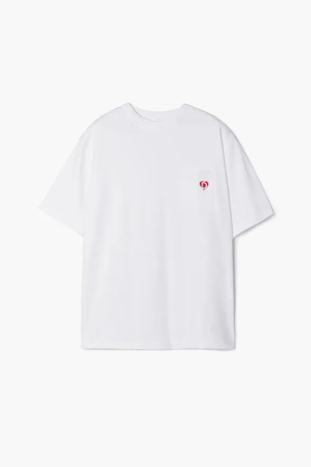 Tshirts Men Desigual Logo Pocket Tshirt White