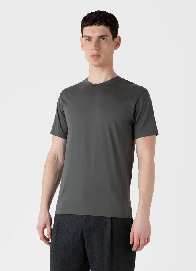 Tshirts ussunspel Men Riviera Midweight Tshirt Drill Green