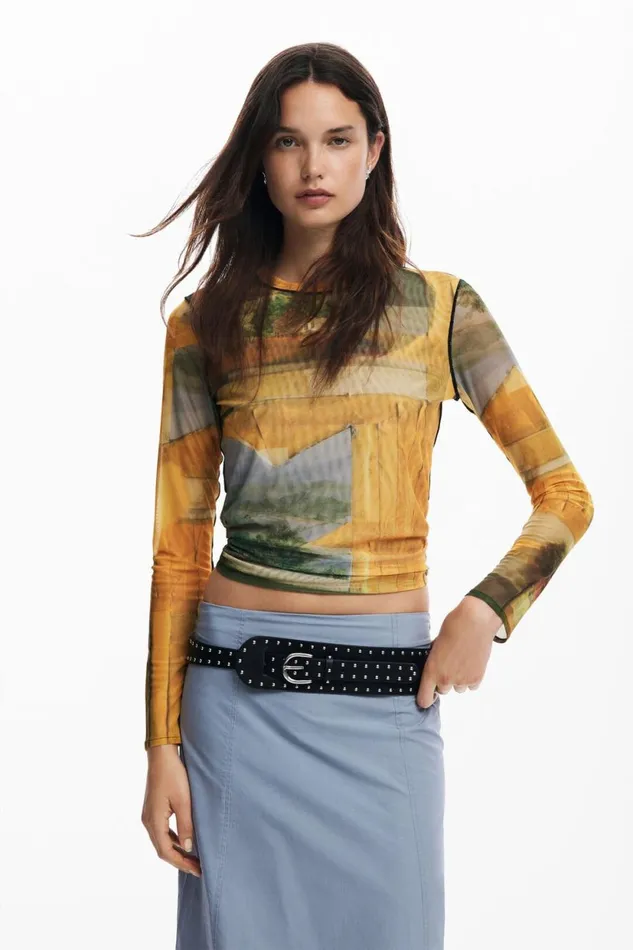 TShirts Women Desigual Arty Tshirt Yellow