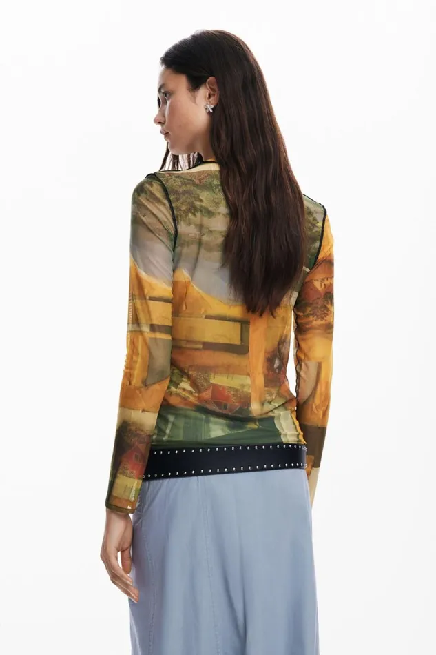 TShirts Women Desigual Arty Tshirt Yellow
