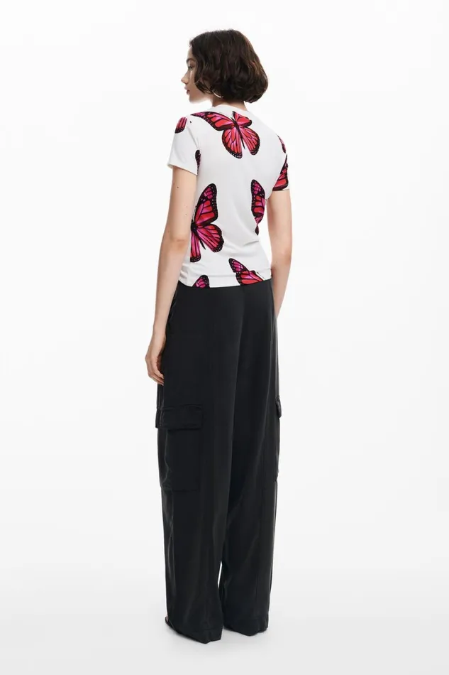 TShirts Women Desigual Butterfly Tshirt White