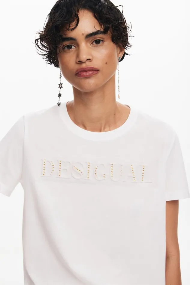 TShirts Women Desigual Logo Tshirt White