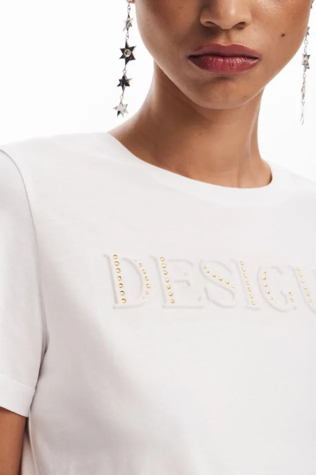 TShirts Women Desigual Logo Tshirt White