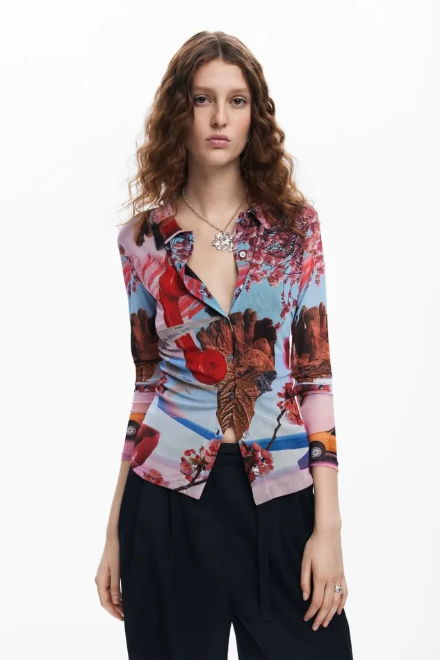 TShirts Women Desigual Printed Shirt M Christian Lacroix Materialfinishes