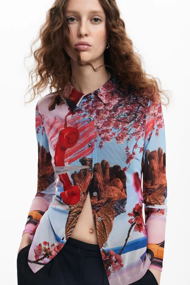 TShirts Women Desigual Printed Shirt M Christian Lacroix Materialfinishes