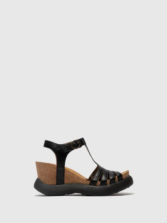 TStrap Sandals GAIT959FLY BLACK Women Fly London Sandals