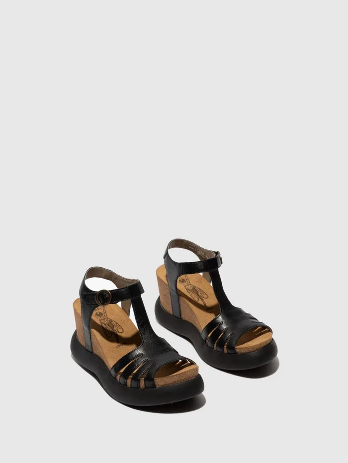 TStrap Sandals GAIT959FLY BLACK Women Fly London Sandals