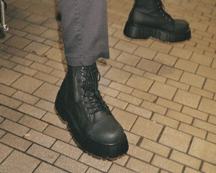 TUK Shoes Boots Men Black 8Eye Anarchic Airship Boot TUK Shoes Boots Men Black 8Eye Anarchic Airship Boot