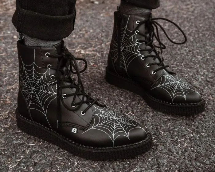 TUK Shoes Boots Men Black TUKskin 7Eye Spiderweb Glow Boot TUK Shoes Boots Men Black TUKskin 7Eye Spiderweb Glow Boot