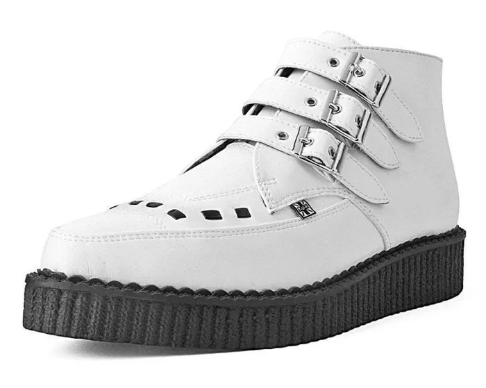 TUK Shoes Boots Men White TUKskin 3Buckle Creeper Boot Shoe