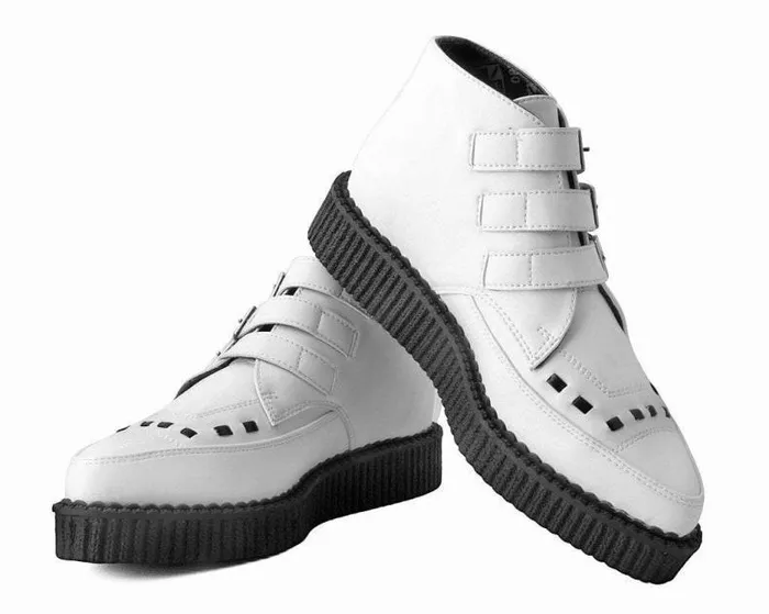 TUK Shoes Boots Men White TUKskin 3Buckle Creeper Boot Shoe TUK Shoes Boots Men White TUKskin 3Buckle Creeper Boot Shoe