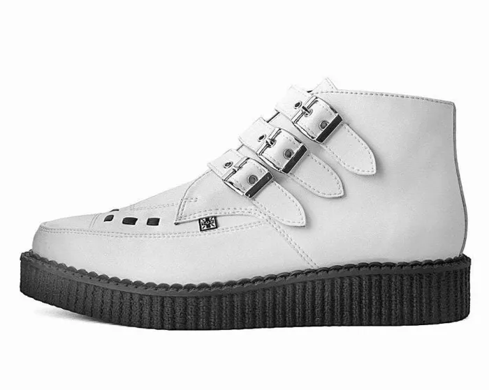 TUK Shoes Boots Men White TUKskin 3Buckle Creeper Boot Shoe TUK Shoes Boots Men White TUKskin 3Buckle Creeper Boot Shoe
