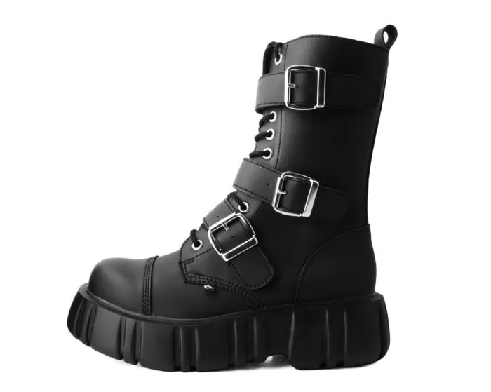 TUK Shoes Boots Women Black TUKskin 3Buckle Anarchic Airship Boot TUK Shoes Boots Women Black TUKskin 3Buckle Anarchic Airship Boot