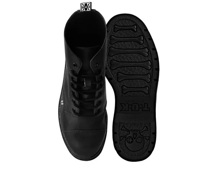 TUK Shoes Boots Women Black Waxy 7Eye Capped Toe Boot TUK Shoes Boots Women Black Waxy 7Eye Capped Toe Boot