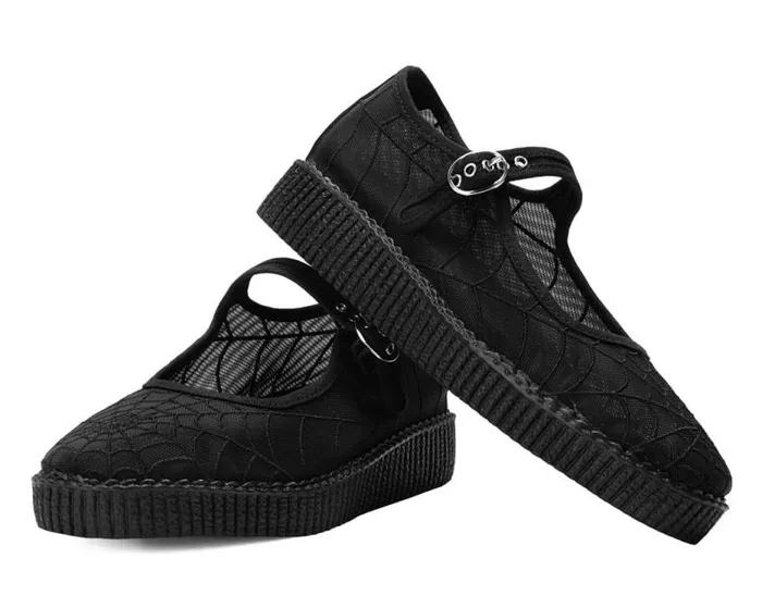 TUK Shoes Mary Janes Women Black Mesh Web Viva Low Mary Jane TUK Shoes Mary Janes Women Black Mesh Web Viva Low Mary Jane