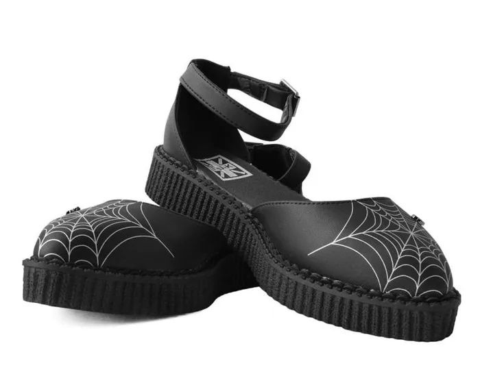 TUK Shoes Mary Janes Women Black Pointed Spiderweb Glow Sandal TUK Shoes Mary Janes Women Black Pointed Spiderweb Glow Sandal