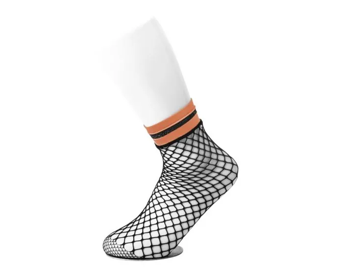 TUK Shoes MultiPack Adult Multicolor Band Fishnet 5Pk Sock