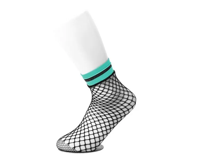 TUK Shoes MultiPack Adult Multicolor Band Fishnet 5Pk Sock