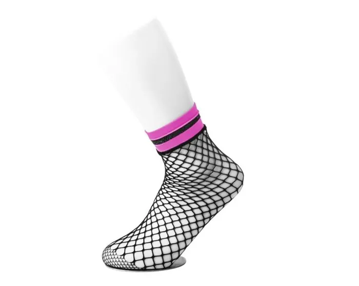 TUK Shoes MultiPack Adult Multicolor Band Fishnet 5Pk Sock