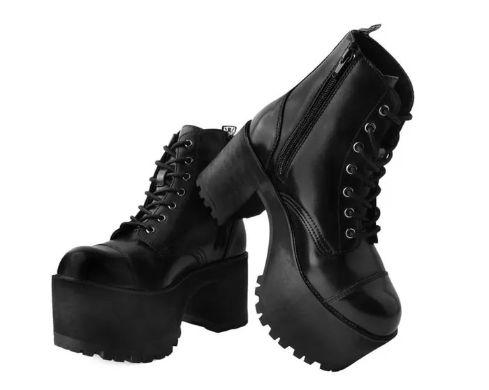 TUK Shoes Platforms Women Black BrushOff 7Eye Nosebleed Boot TUK Shoes Platforms Women Black BrushOff 7Eye Nosebleed Boot