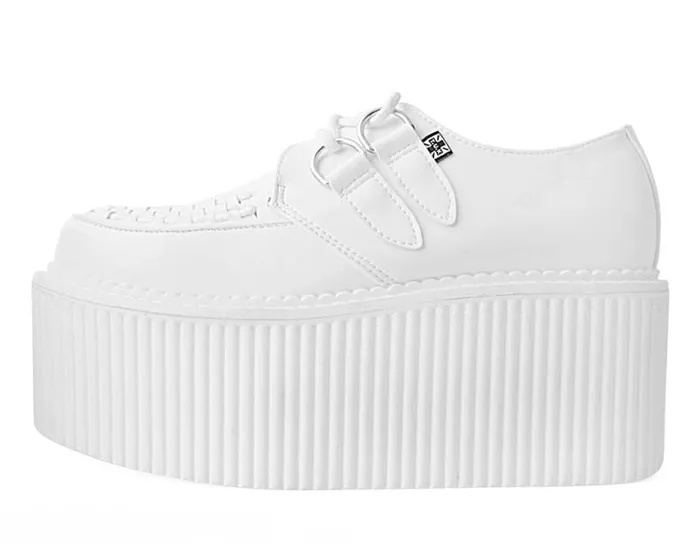 TUK Shoes Platforms Women White TUKskin Classic Stratocreeper TUK Shoes Platforms Women White TUKskin Classic Stratocreeper