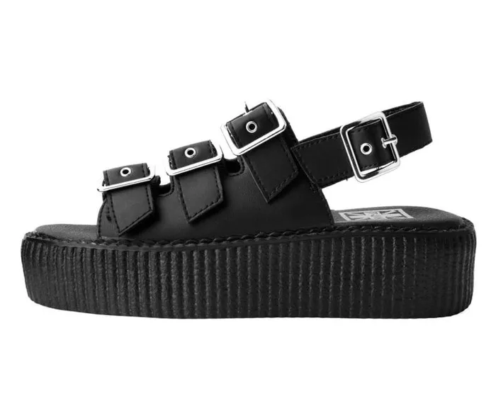 TUK Shoes Sandals Women Black 3Buckle Mondo Sandal TUK Shoes Sandals Women Black 3Buckle Mondo Sandal