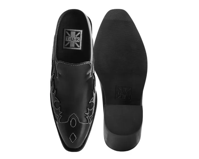TUK Shoes Sandals Women Black Flame Western Mule