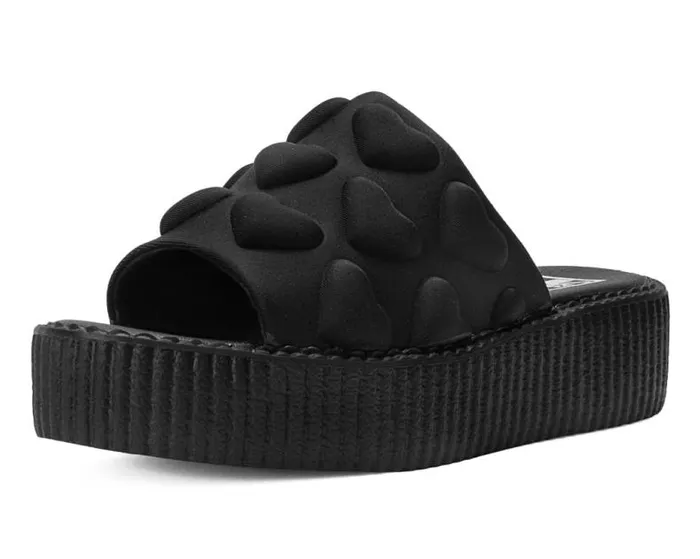 TUK Shoes Sandals Women Black Puff Heart Mondo Sandal