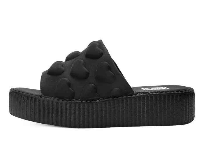TUK Shoes Sandals Women Black Puff Heart Mondo Sandal