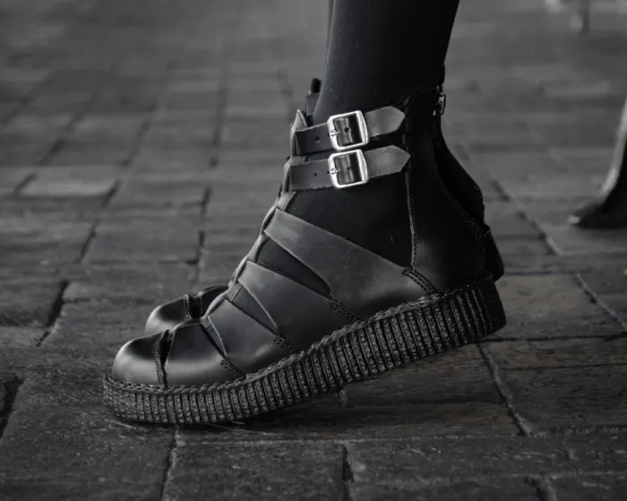 TUK Shoes Sandals Women Black TUKskin Vegan Gladiator Viva Low Sole Creeper Sandals TUK Shoes Sandals Women Black TUKskin Vegan Gladiator Viva Low Sole Creeper Sandals