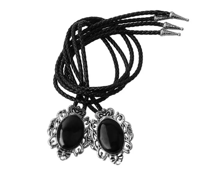 TUK Shoes Shoe Accessories Adult Black Victorian Bolo Shoe Tie