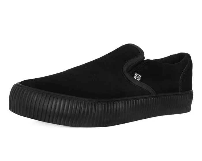 TUK Shoes Sneakers Men Black Suede SlipOn Creeper Sneaker