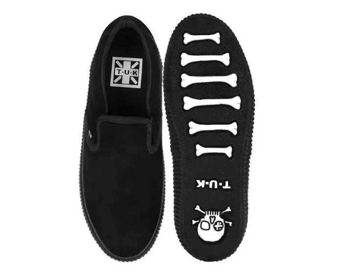 TUK Shoes Sneakers Men Black Suede SlipOn Creeper Sneaker TUK Shoes Sneakers Men Black Suede SlipOn Creeper Sneaker