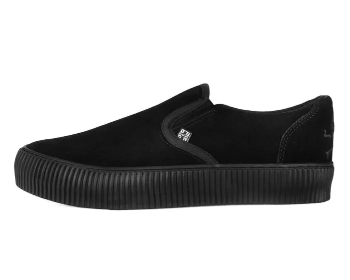 TUK Shoes Sneakers Men Black Suede SlipOn Creeper Sneaker TUK Shoes Sneakers Men Black Suede SlipOn Creeper Sneaker